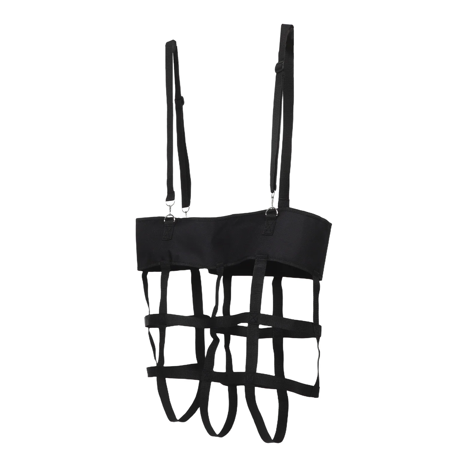 

Adjustable Horse Fan Box Holder Hanging Bag with Slow Feeder Hay for Stall Barn Accessories Box Fan Holder Barn Accessories