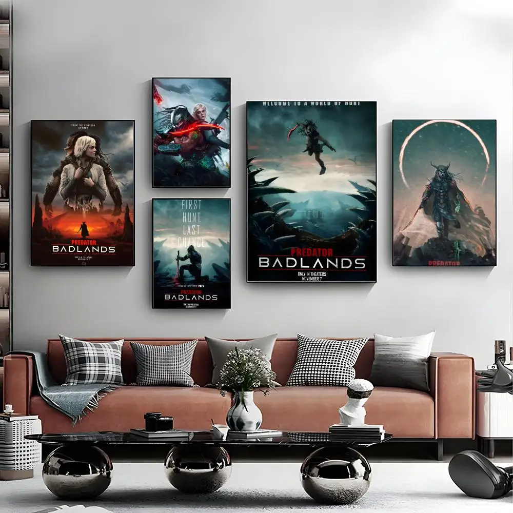 Póster de acción de ciencia ficción Predator Badlands, lienzo, arte de pared impreso, Mural decorativo, decoración del hogar, regalo sin marco