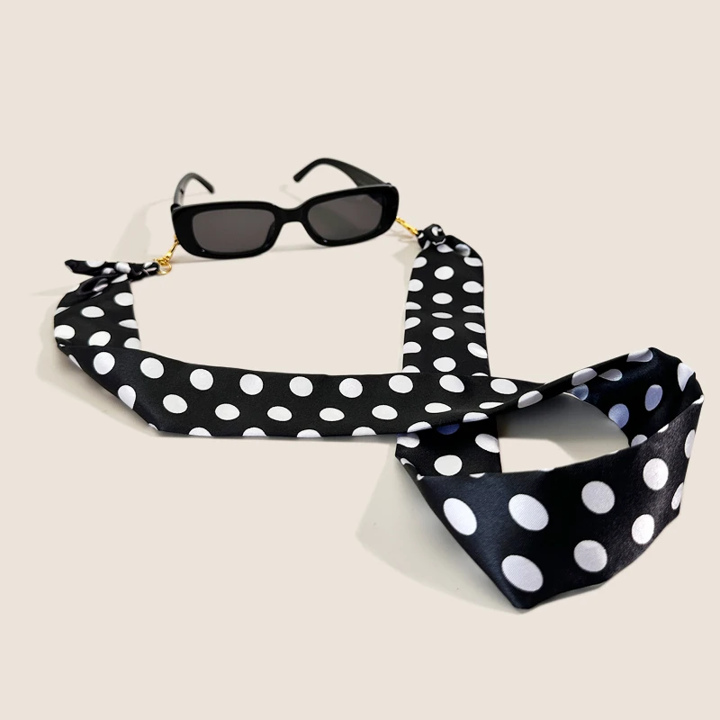 

Withyoo 2025 Women's Silk Scarf Ribbon Korean Fashion Sunglasses Strap Mask Lanyard Glasses Chain Accessory for Stylish Eyewear