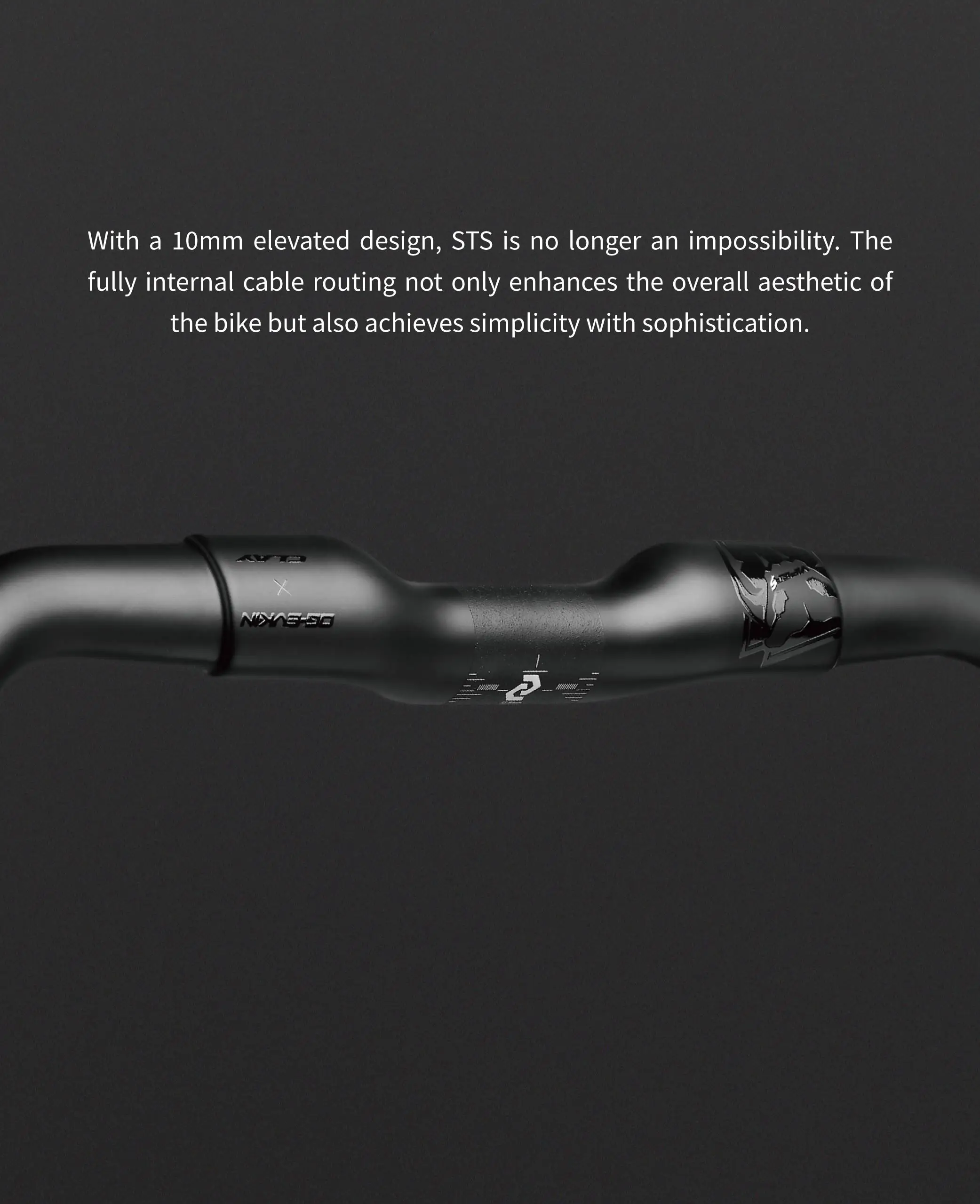 OG-EVKIN VIPERS Carbon-Gravel-Lenker mit interner Kabelführung für Gravel-Bikes, Lenker, Fahrradteile, Mattschwarz – Detail 6