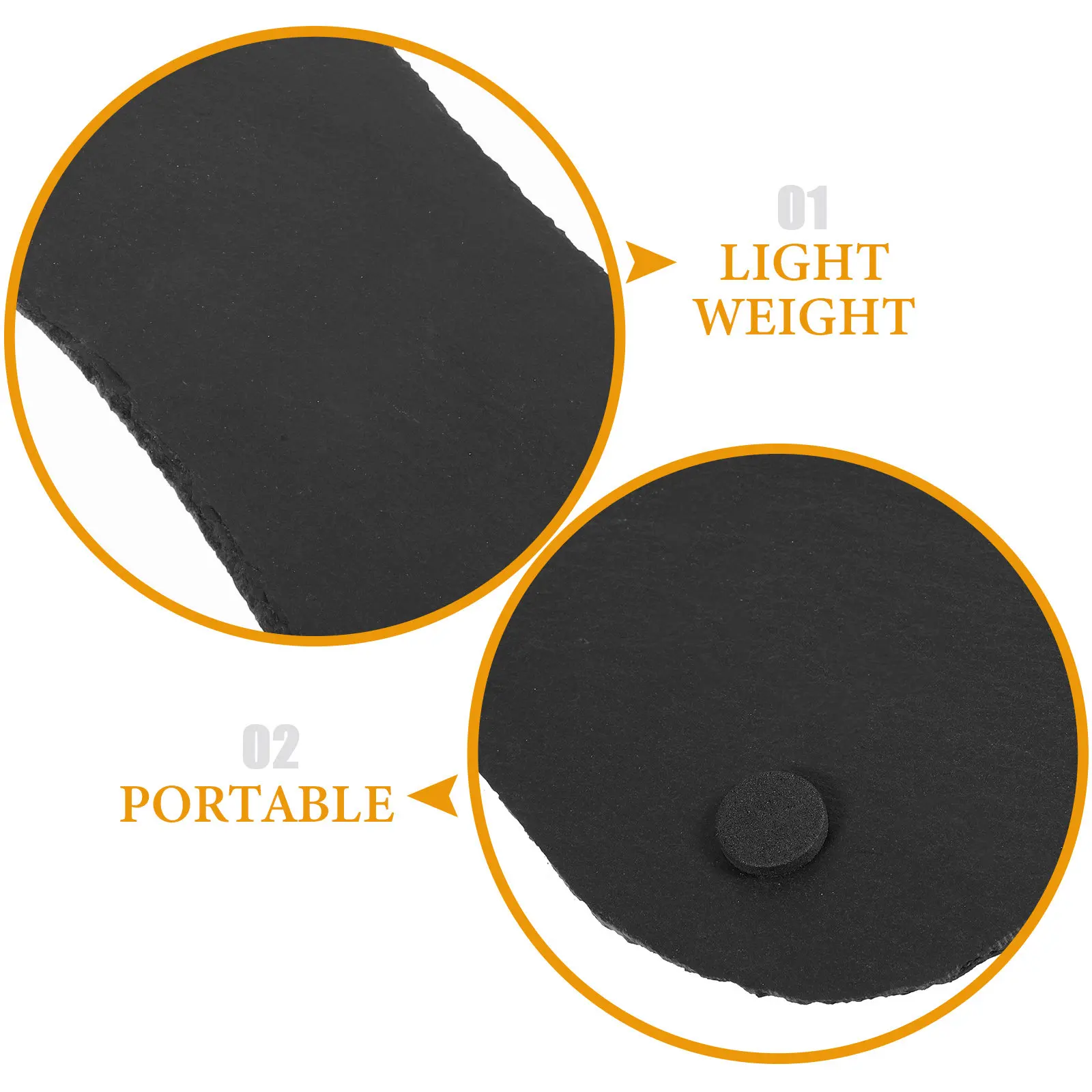 Slate Serving Tray Natural Stone Charcuterie Platter for Cheese Meat Sushi Appetizers Dessert Steak Plate Black