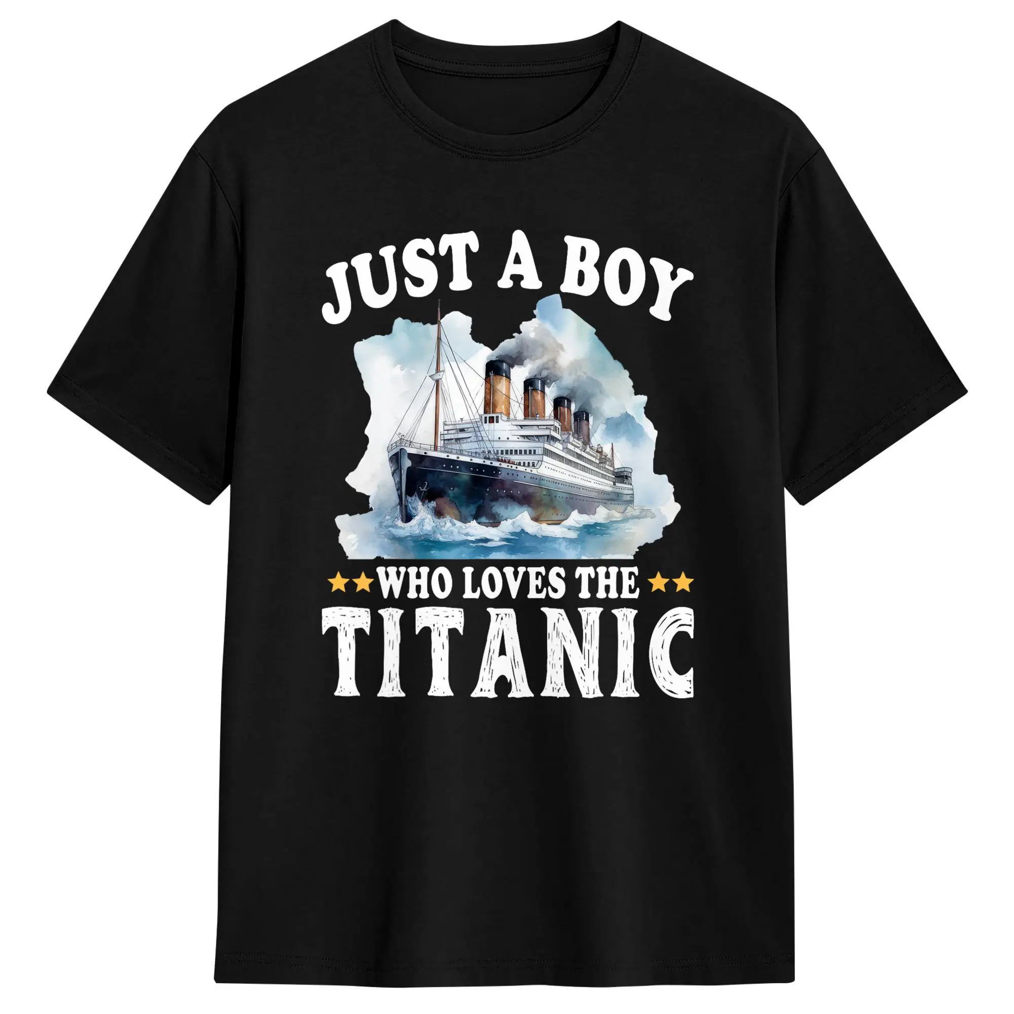 

Футболка из хлопка с изображением RMS Titanic для мужчин, летняя, в стиле Y2K, с круглым вырезом, в стиле Харадзюку, оверсайз, горячая распродажа.