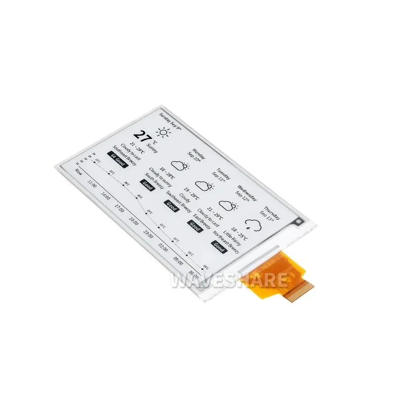 RDK X3 Raspberry Pi Series 3.97 E-Ink Display HAT+ 800X480 Black White E-Paper Screen Mainboard-X64A