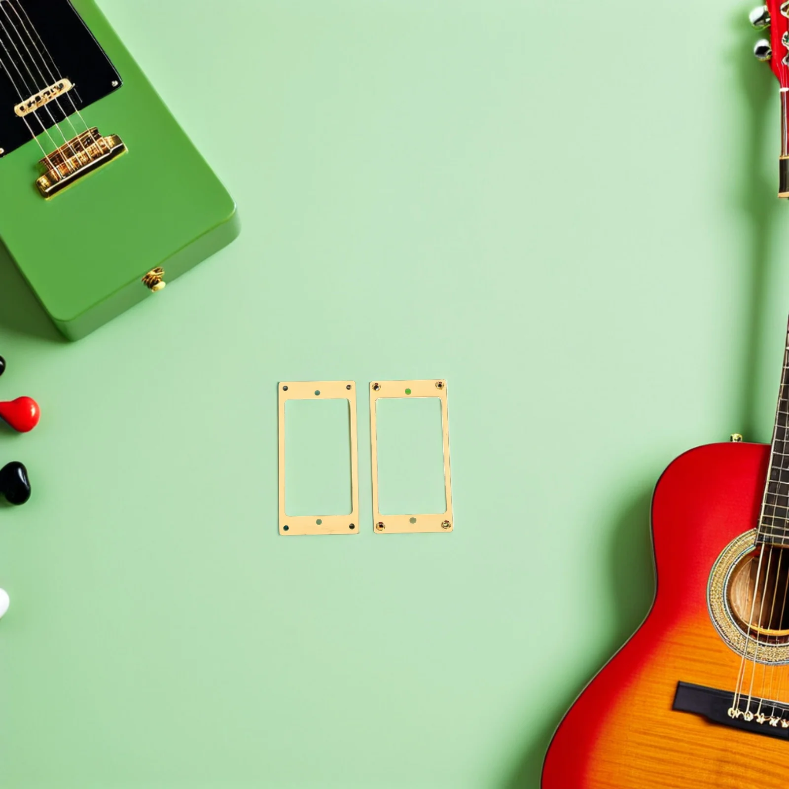 

4 Pcs The Pickup Durable Frame Metal Guitar Pickups Mounting Rings for Accessory Frames Electric Covers