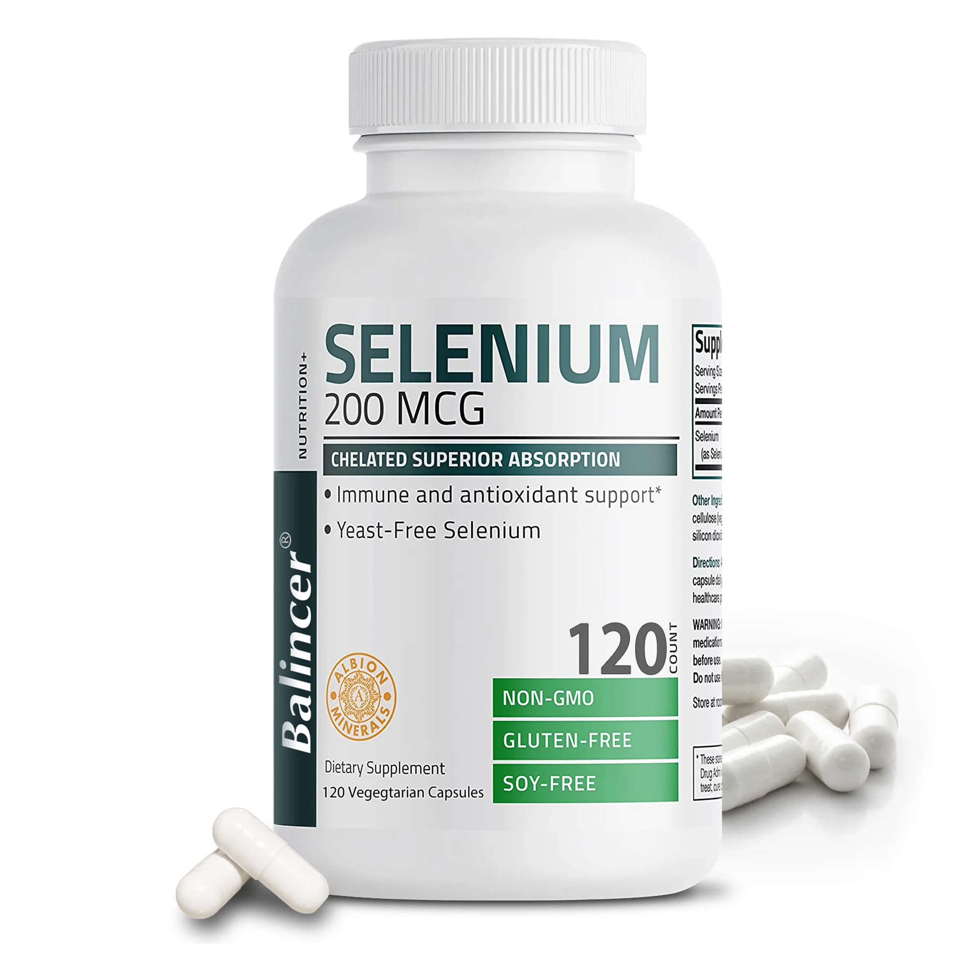 Selenium Capsules - Antioxidant Support, Increases Energy Levels, Boosts Metabolism, Immune System, Improves Brain Function