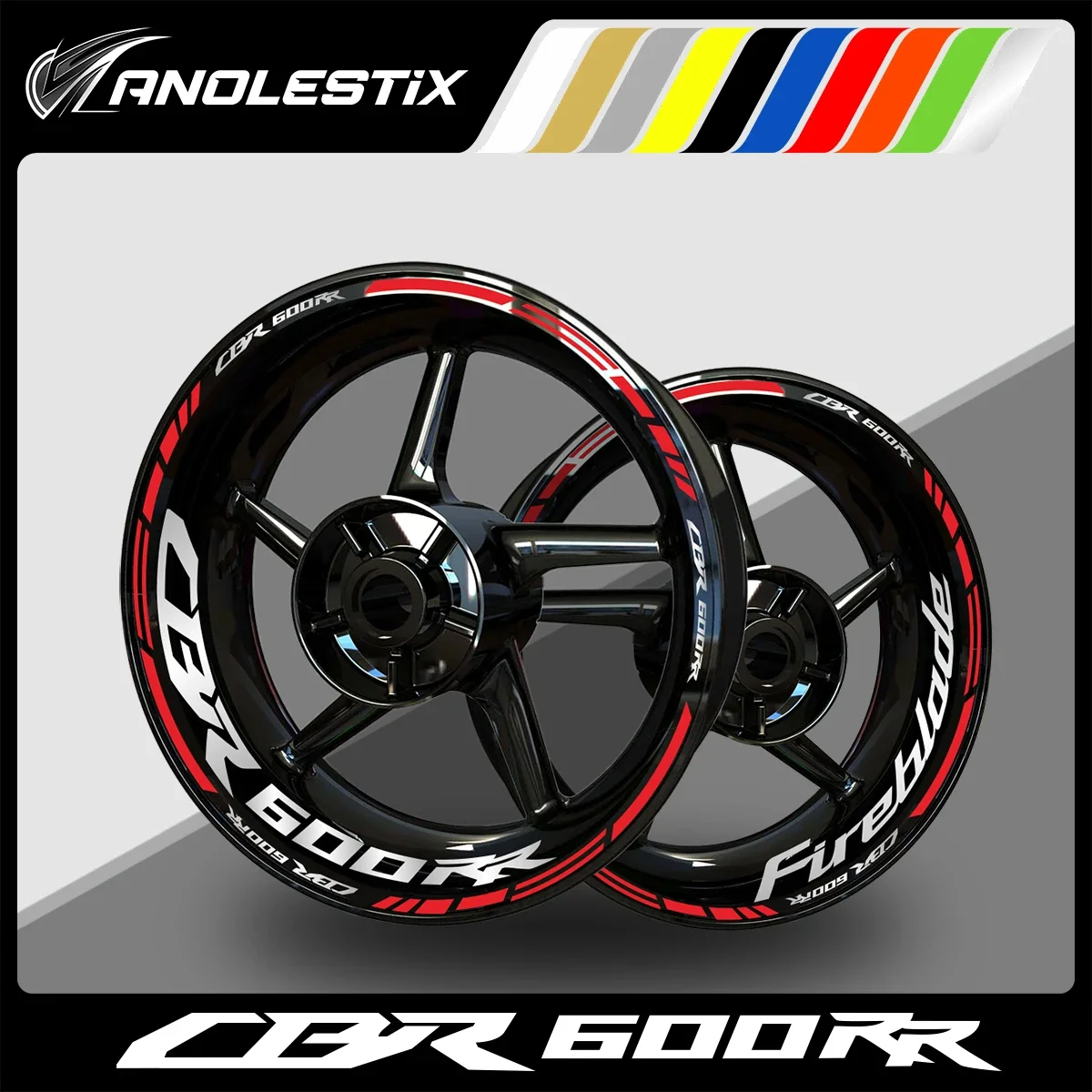 

AnoleStix Reflective Motorcycle Wheel Sticker Hub Decal Rim Stripe Tape For Honda CBR 600RR 2024 2023 2022 2021 2020 2019 2018