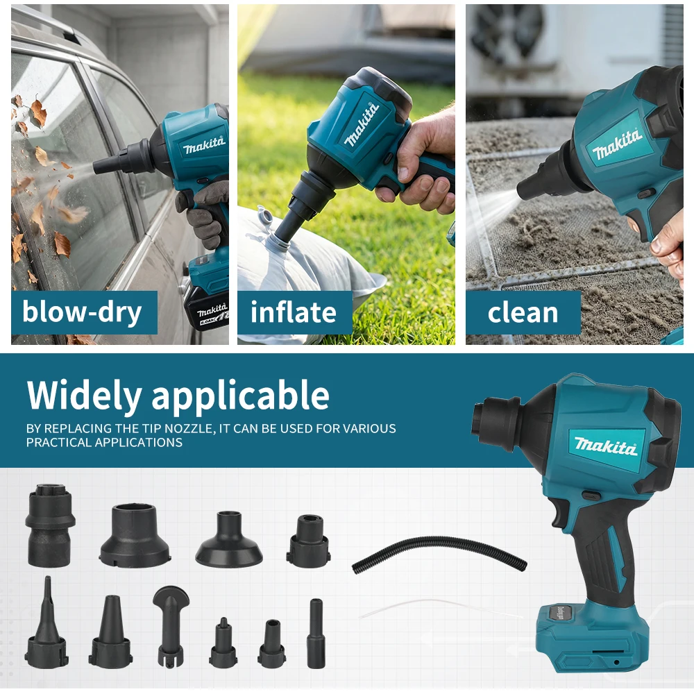 Makita DAS180 18V Lithium‑ion Blower Tool Portable Body For Dust Blowing Ball Inflation Deep Space Cleaning Hand tools