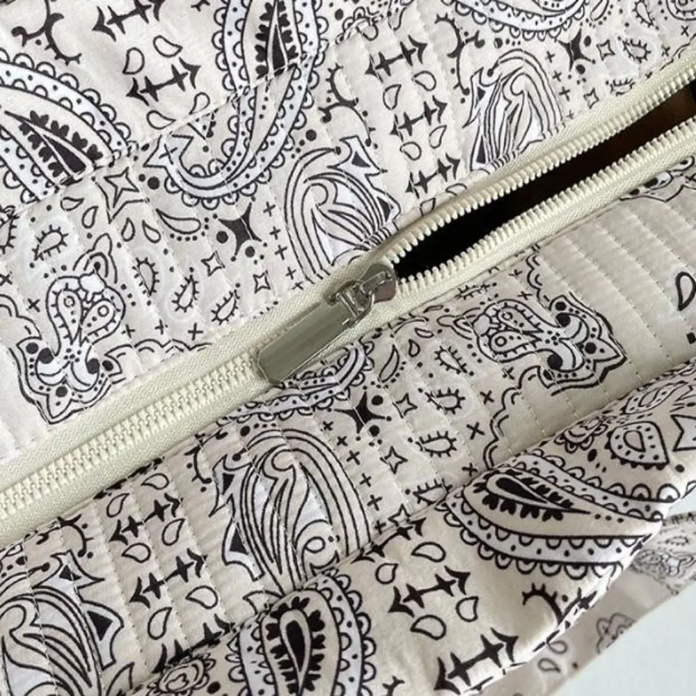 Neue Große Vintage-Bedruckte Tragetasche, Leichte Stoff-Handtasche für Damen, Vintage-Muster Schultertasche für Alltagsoutfits – Detail 8