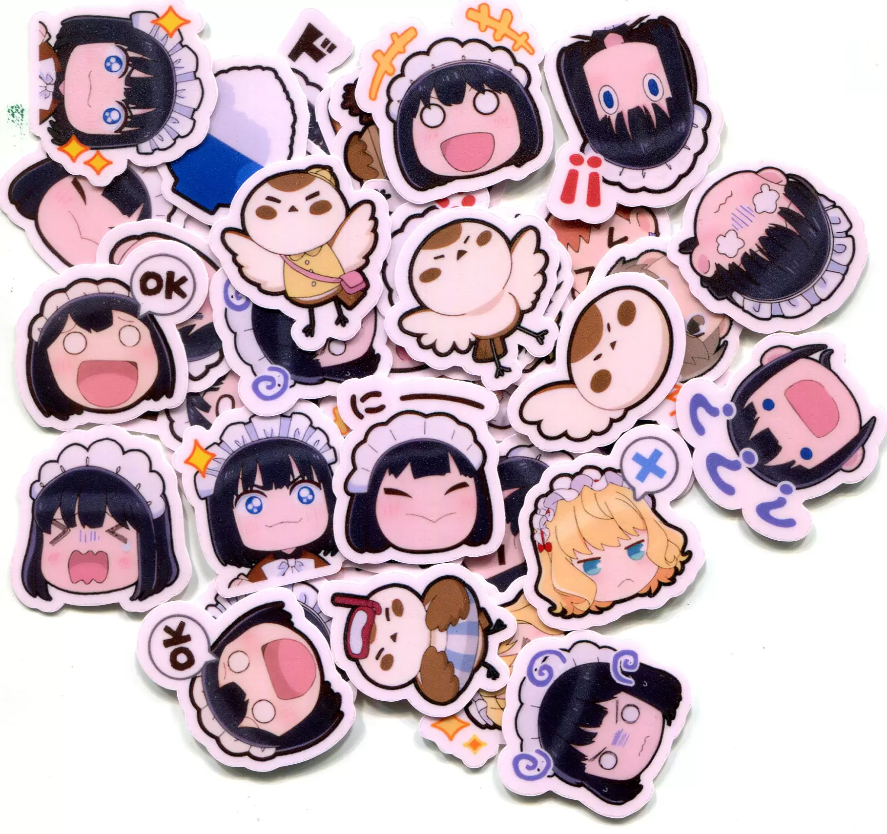 40pcs/pack The Food Diary of Miss Maid 2-3cm waterproof book pc sticker
