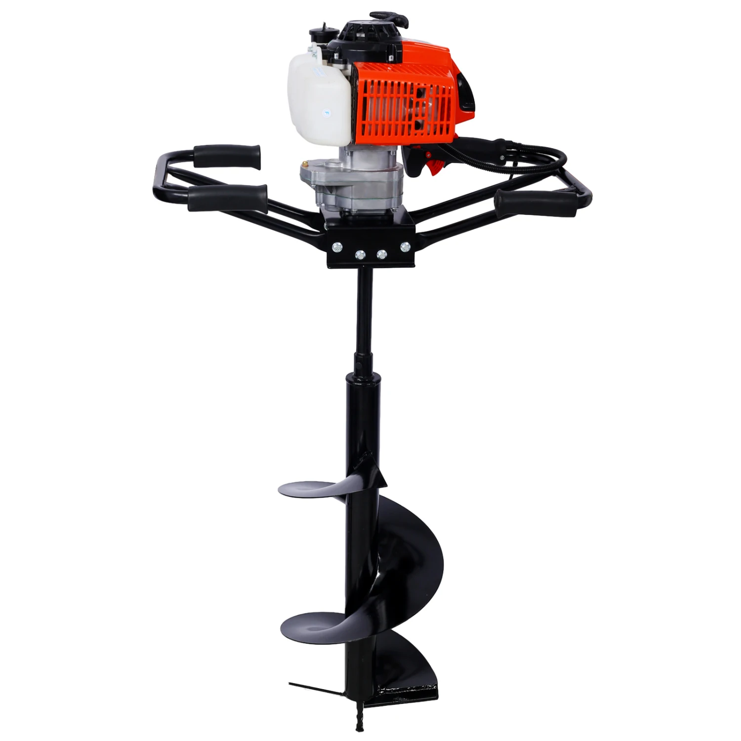 2.7HP Post Hole Digger 63cc two person handle Gas-Powered 2-Stroke Auger Digging Drill Shaft Size 3/4 (Machine Only)EPA COMPLAI