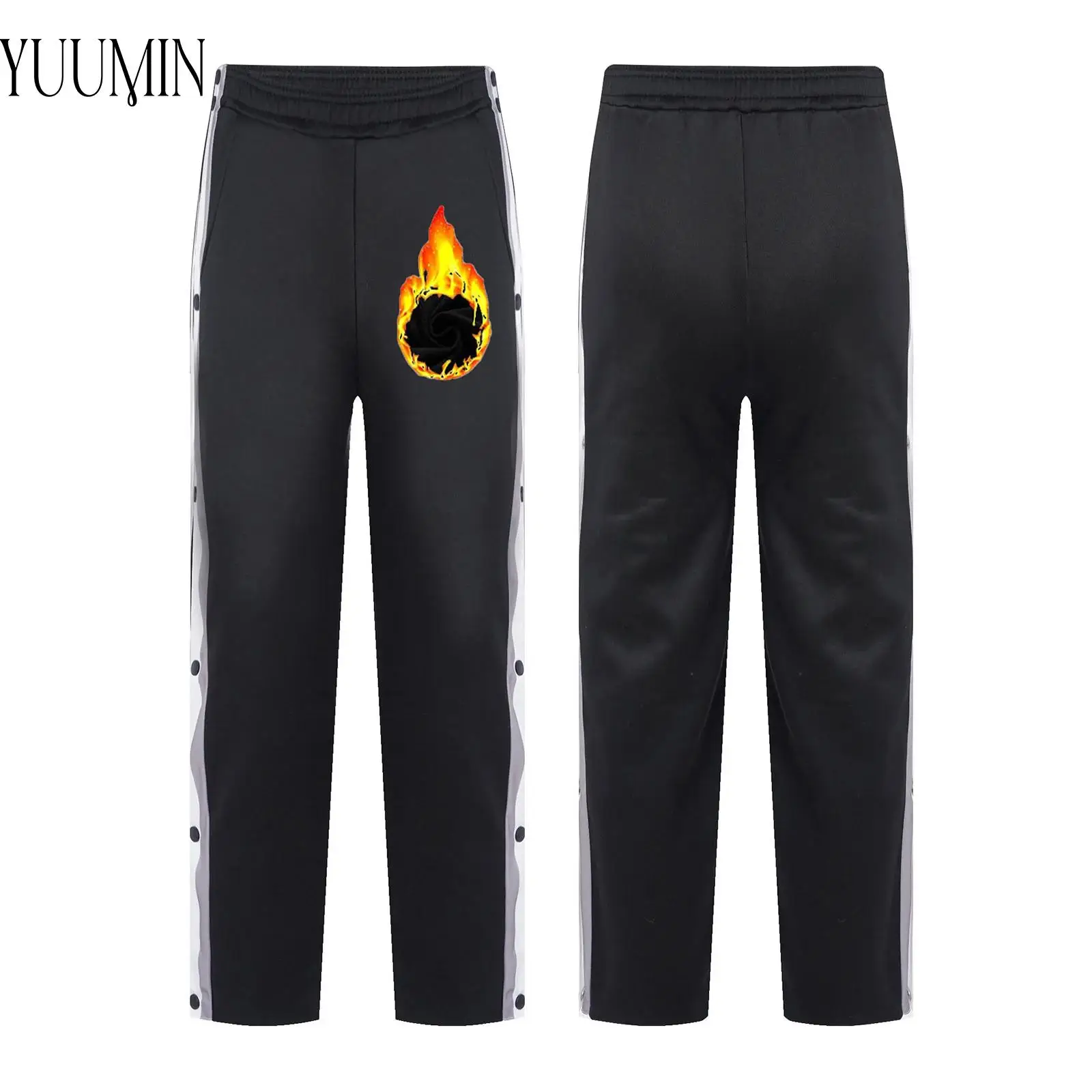 

Kids Sports Pants for Boys Fleece-Lined Basketball Pants Side Split Buttons Trousers Sports Sweatpants Workout Training Costumes