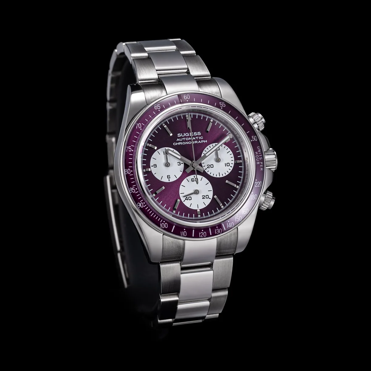Sugess Chronograph Watch of Mens Peacock SL4801 Movement Automatic