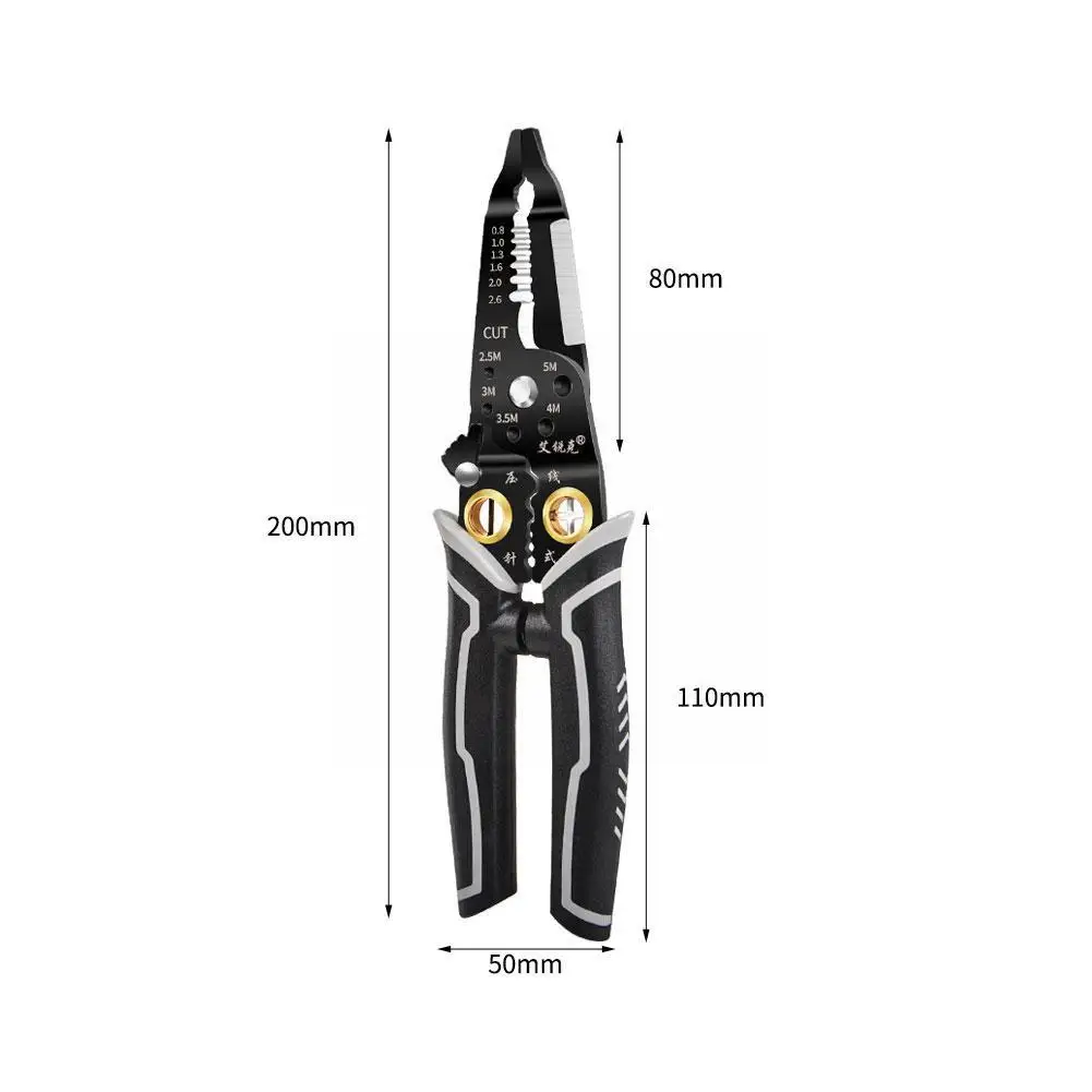 

Wire Stripper Iron Copper Wire Cutter Cable Cutter Winding Tool Clamper Crimping Electrician Pliers Splitting Wire K3J4
