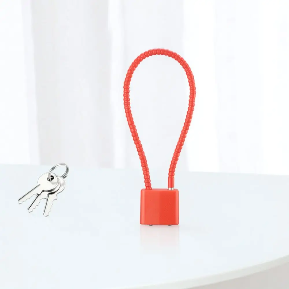 Flexible Steel Cable Padlock For Cabinet Security Anti Theft Iron Lock Device With Keys Long Wire Design For Home Office
