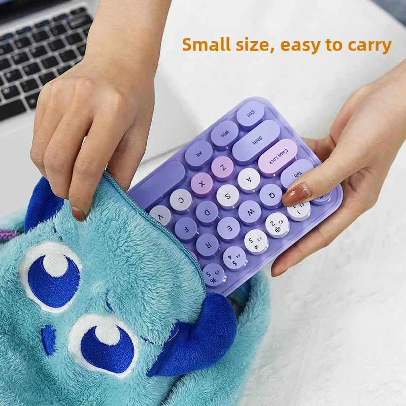 Mini Wireless Keyboard Mouse Set Office 68 Key Colorful Fashion MOFII Mount Hand I Bean 2.4G Desktop Computer Accessory