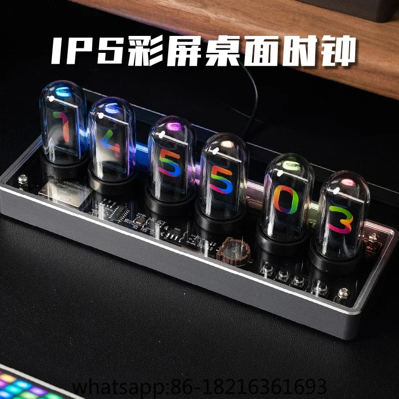 

Настольные часы с цветным экраном IPS, украшение в стиле