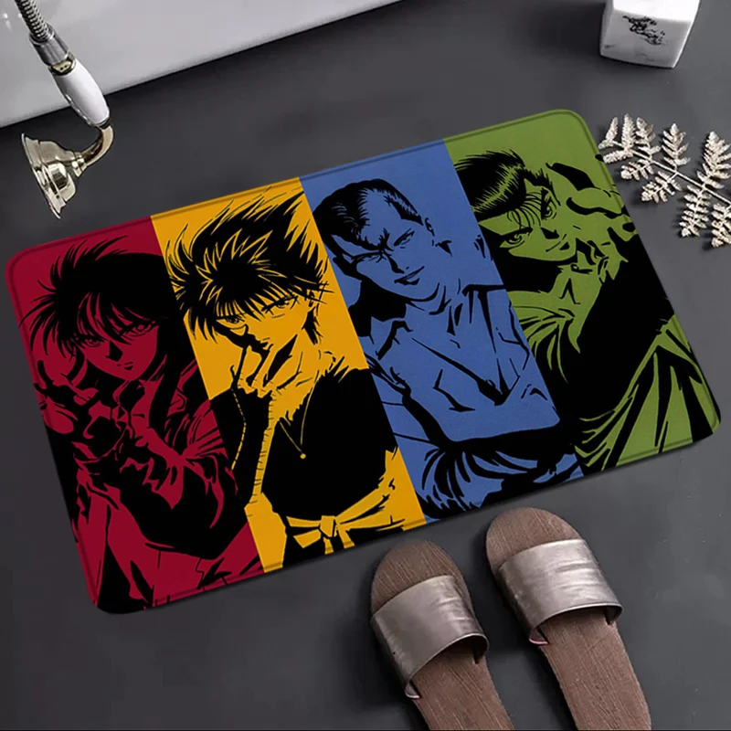 Non-slip Mat Bedside Carpet YuYu Hakusho Foot Carpets Entrance Doormat Interior Rug Floor Mats Home Kitchen Living Room Decor