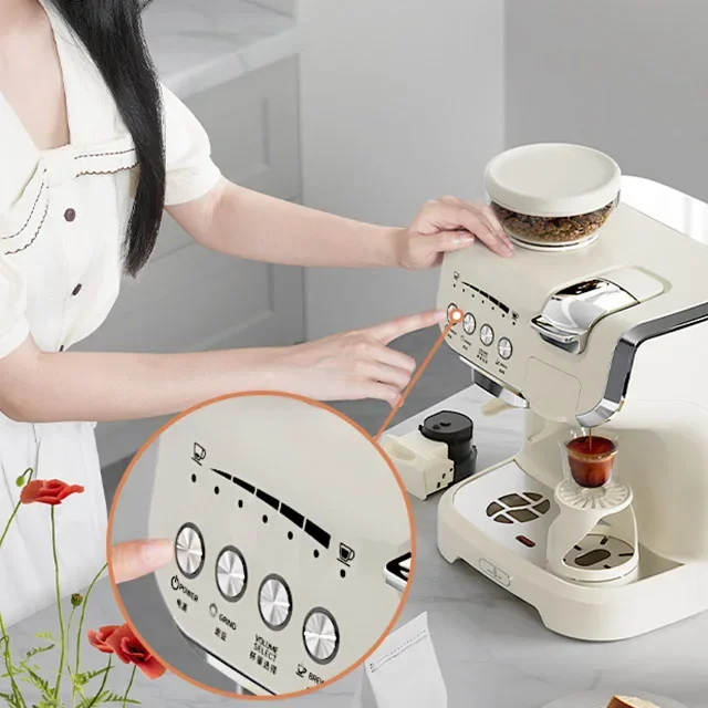 Comercial 6 In 1 Coffee Maker Professional Fully Automatic Built In Coffee Machine Capsule Maker