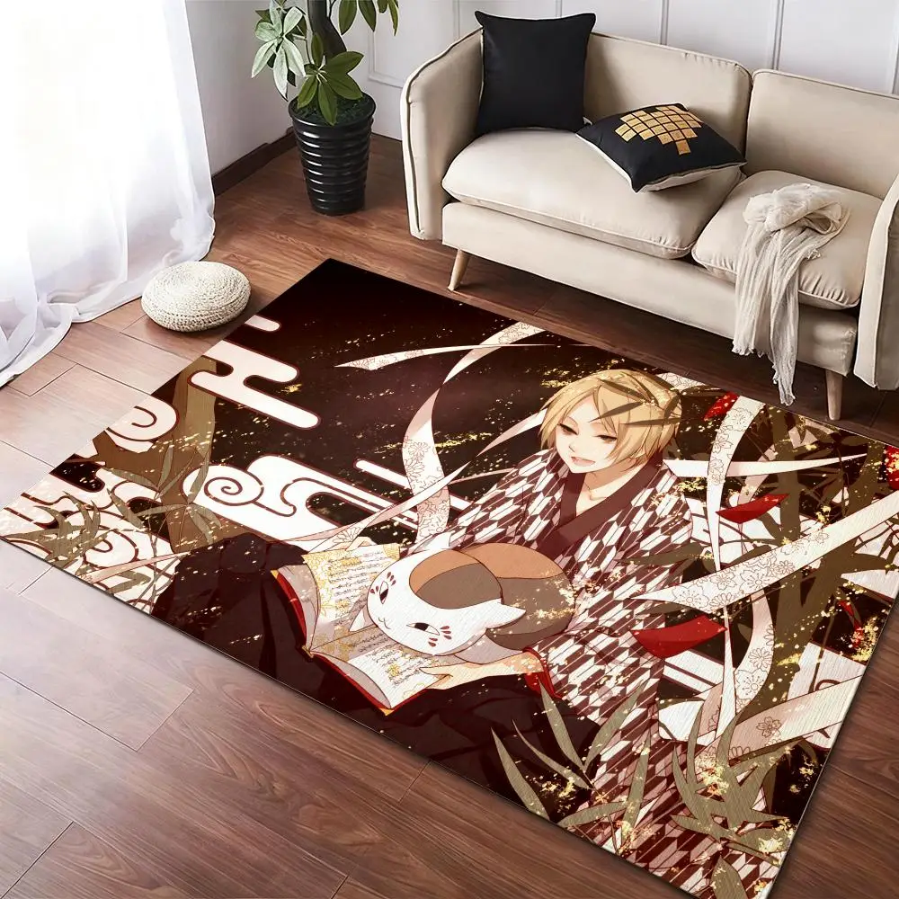 

n-Natsumes Book of Friends Floor Mat Soft Thickened Non-Slip Door Mat for Living Room Home Decor Flannel Rugs