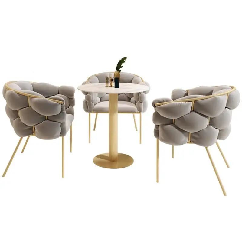 Negotiate reception tables and chairs office meeting guests small round table milk tea shop business sales office