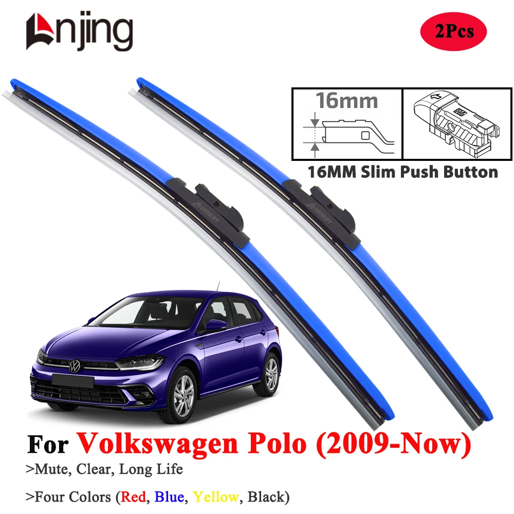 

LNJING Colorful Wiper Blades For VW Volkswagen Polo 2009-Now