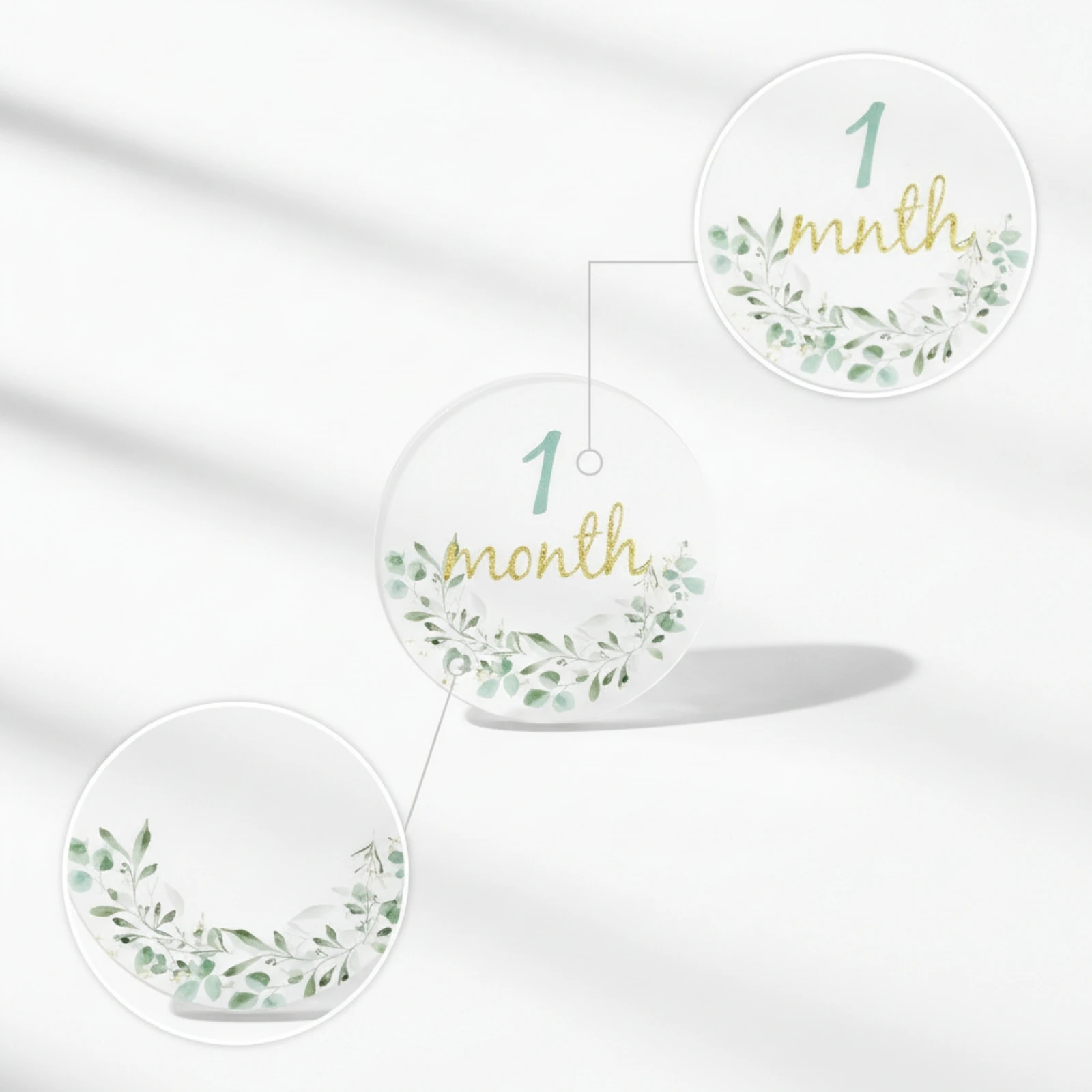 13 Pieces Monthly Milestone Discs Round Milestone Discs Newborn Minimalist for Babies