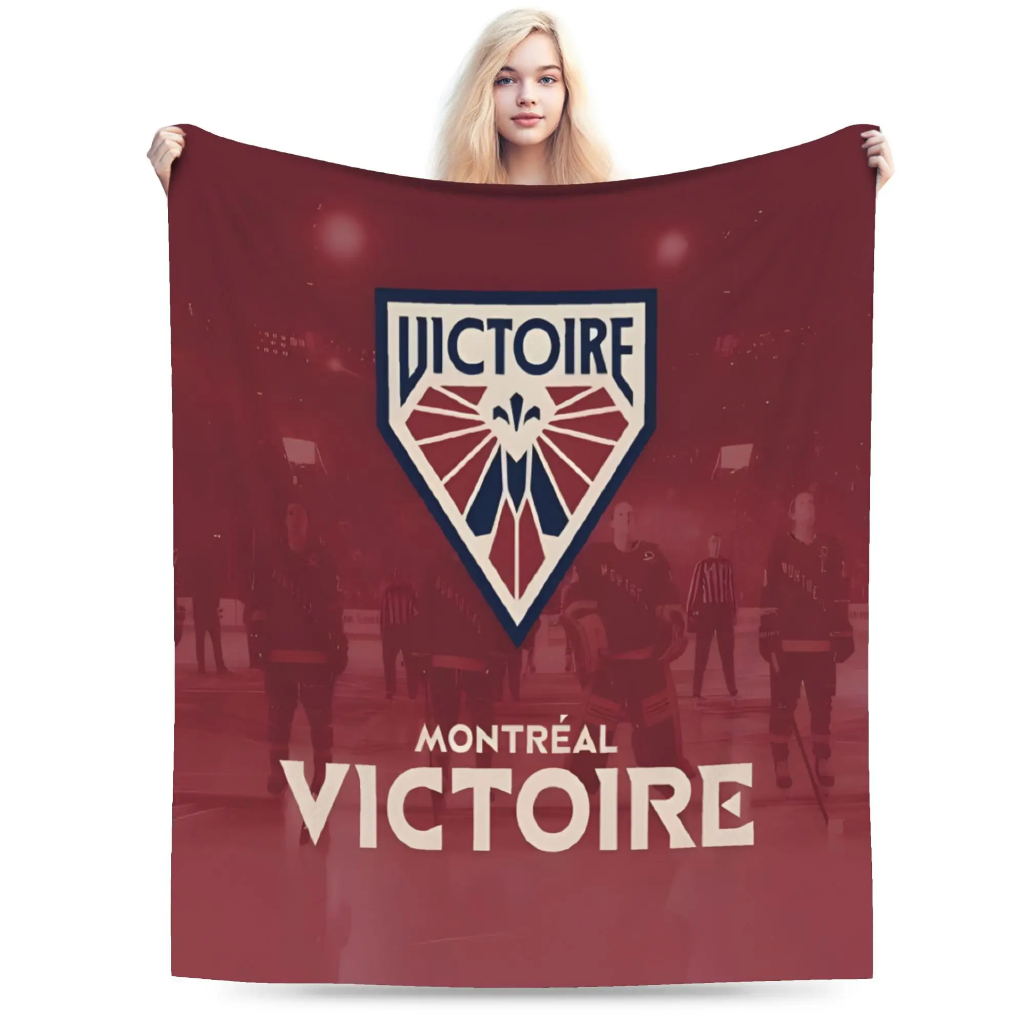 Manta estampada de franela del Blanket de hockey sobre hielo Montreal  adecuada para todas las estaciones para sala de estar