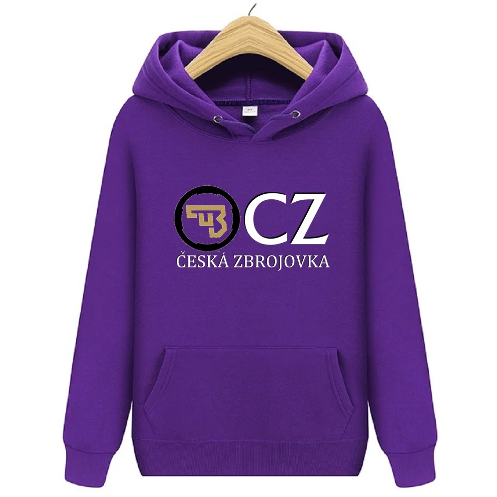 CZ Ceska Zbrojovka Firearms Men's Hoodie Wool Warm Men's Sweatshirt Street Wear Men's Loose Breathable Pullover Hoodie