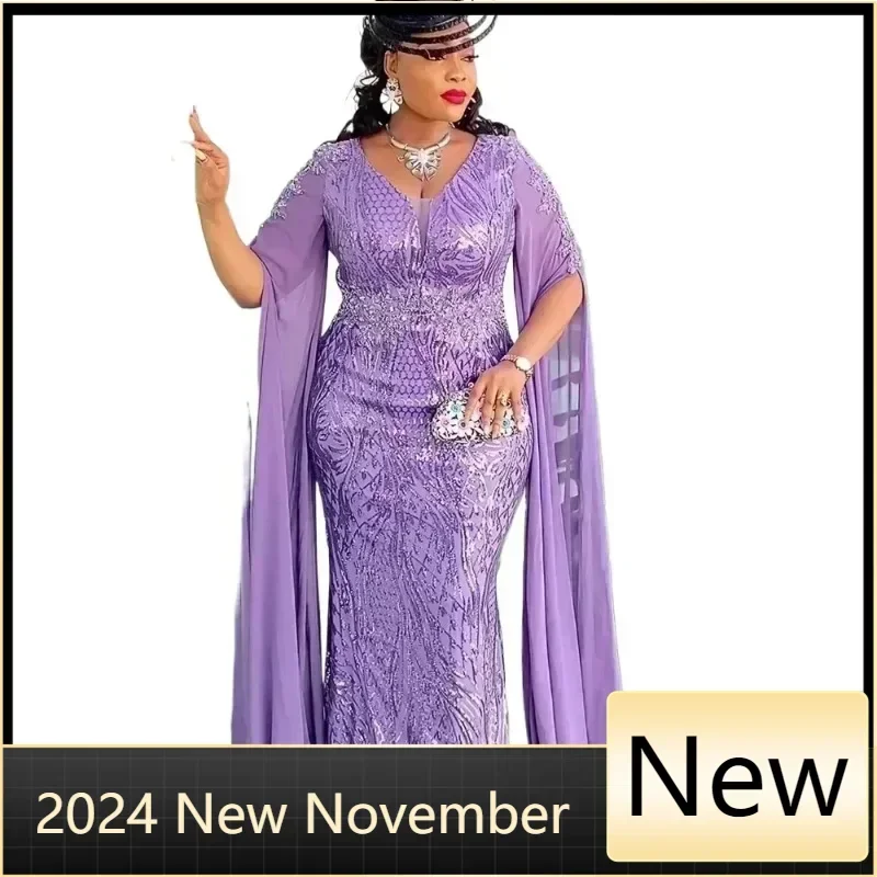 

Customized 2025 Plus Size African Party Dresses for Women Dashiki Ankara Sequin Wedding Evening Gown Sexy Bodycon Maxi Christmas