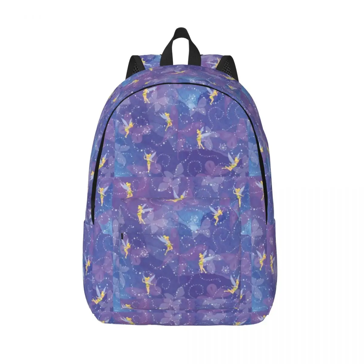 Custom Miss Bell Wallpaper Anime Canvas Backpack Women Men Casual Bookbag for College School Tinker Bell Bags