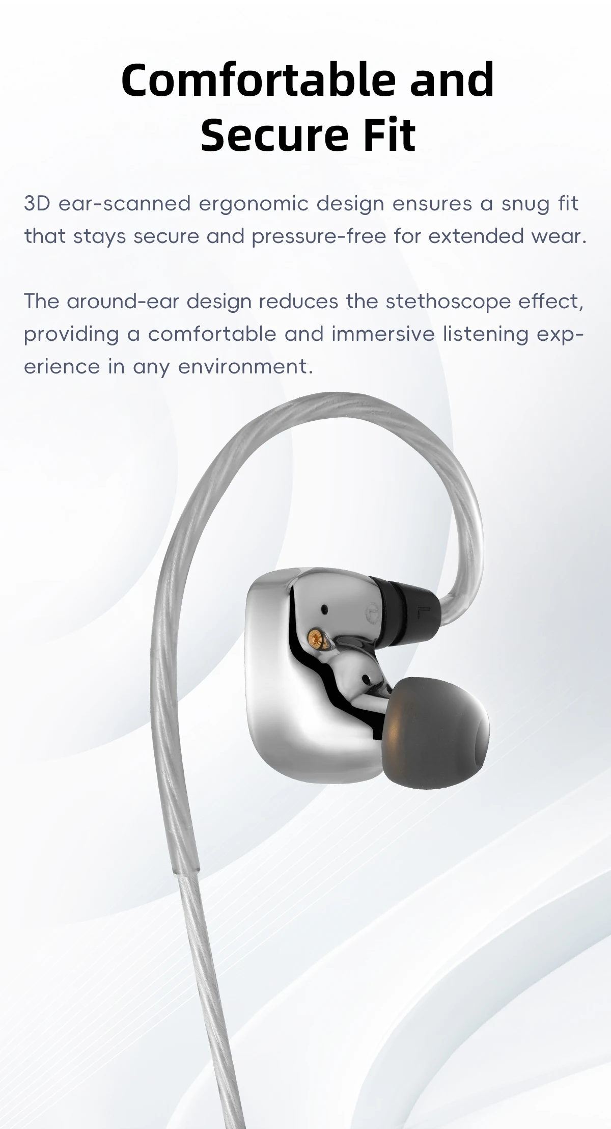 SIVGA SM100 10-mm-In-Ear-Kopfhörer mit dynamischem Dual-Chamber-Treiber, kabelgebunden, 0,78 mm, 2-poliges, abnehmbares Kabel mit Mikrofon für Musik/Gaming – Detail 10