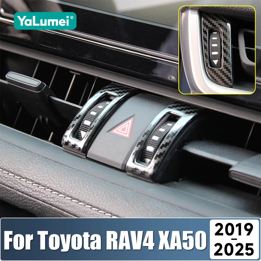 Für Toyota RAV4 XA50 2019 2020 2021 2022 2023 2024 2025 Hybrid Edelstahl Auto Zentrale Steuerung Klimaanlage Vent Outlet Abdeckung