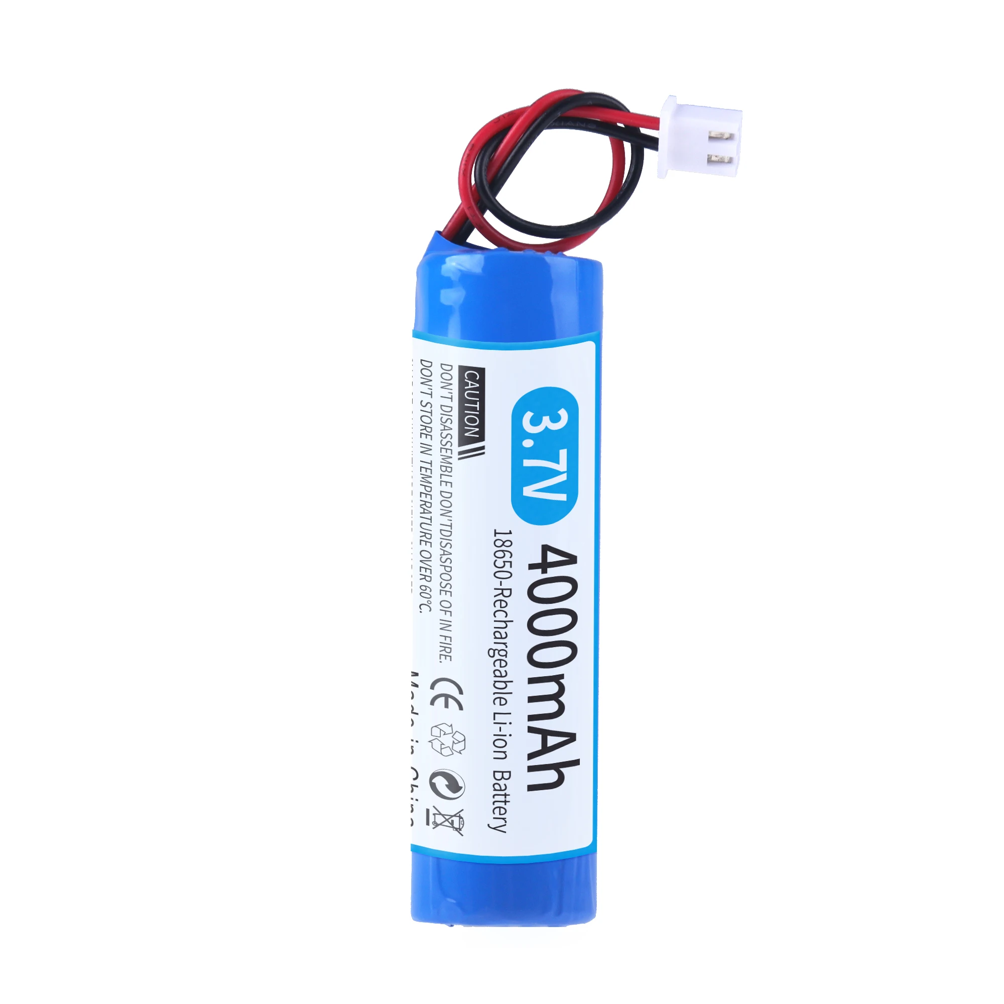 Lithium Battery 3.7V 18650 with XH2.54-2P Plug 4500/6200/12000mAh Rechargeable battery For Fishing LED Light Bluetooth Speaker