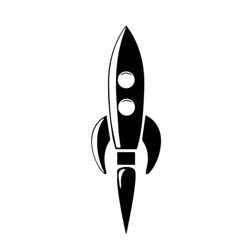 

Easy Rocket Launch Rocket Decals High Quality Car Window Decoration Personalized Pvc Waterproof Decals Black/white, 16cm*5cm