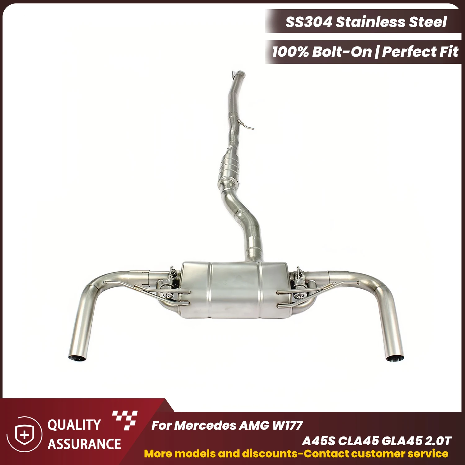 

ECCF пневматический клапан Catback из нержавеющей стали для Mercedes AMG W177 A45S CLA45 GLA45 2.0T Performance Upgrade