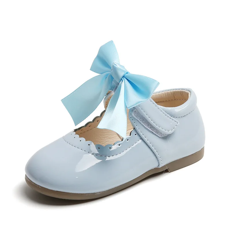 

Girl Walking Shoe 2026Spring Autumn New Korean Edition Soft Single ShoeFashion Princess Bow Party Girl Performance LeatherShoe