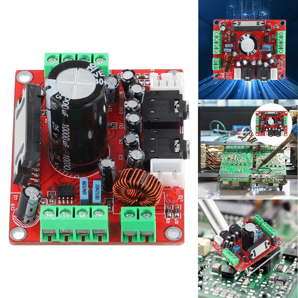 XH-M150 4 Channel Car Audio Power AMP Board 4x50W TDA7850 Car Stereo Power Amplifier Module DC 12V with BA3121 Noise Reduction