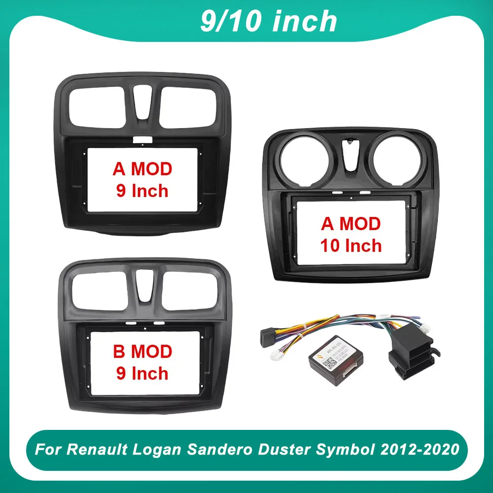 9 Inch 10 Inch Car Frame Fascia Adapter Android Radio Dash Fitting Panel Kit For Renault Logan Sandero Duster Symbol 2012-2020