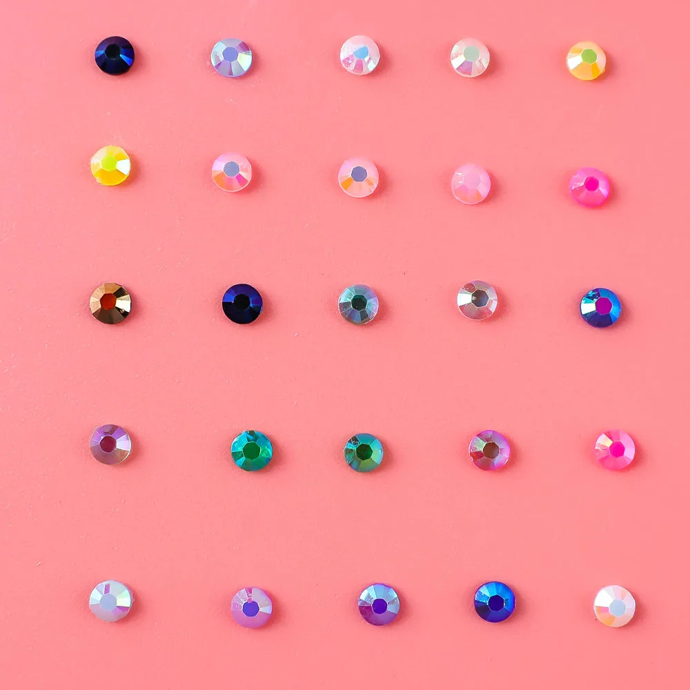 2026 new 28 color 3mm jelly resin flat bottom rhinestone set with DIY accessories, suitable for various combinations of DIY phon