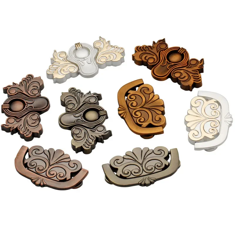 Surface mounted concealed bronze drawer handle,European concealed hole handle and concealed buckle Furniture hardware accessorie