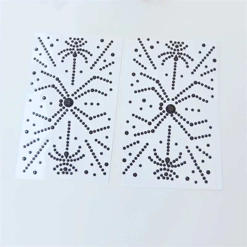 3D Black Spiders Gems Halloween Tattoo Sticker DIY Self Adhesive Eyes Face Jewels Temporary Stickers Party Cosplay Fake Tattoos