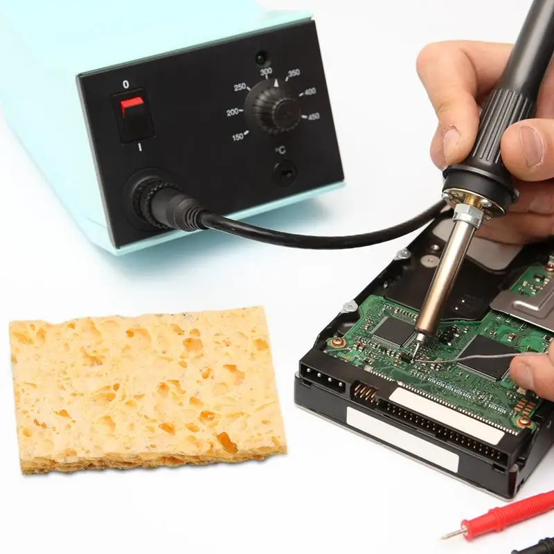 Soldering Iron Sponge Set High-Temperature Square Sponge Small Scrub Sponges and Welding Clean Pads for Soldering Workstations