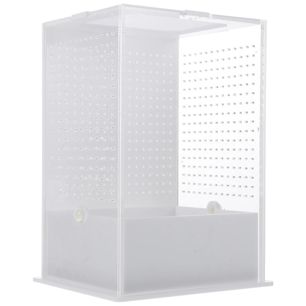 

Acrylic Reptile Feeding Transparent Breeding Case With Ventilation Holes Durable Habitat For Spiders Geckos Snail Insect