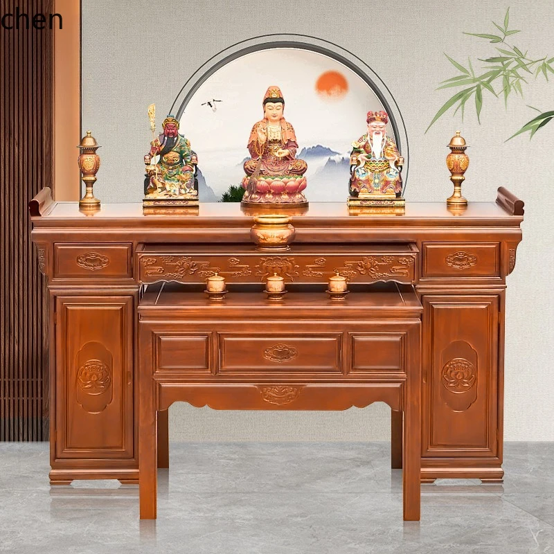 CZ Incense Table for Home Use Eight Immortals Table Solid Wood Modern Simple Chinese Style Buddha Altar Offering Table