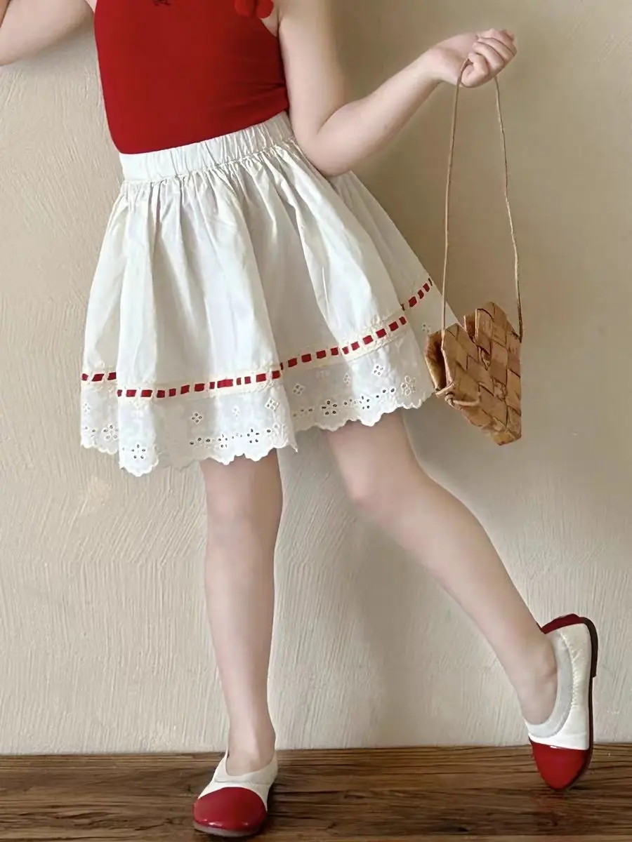 Children\'s Clothing Sets Cherry Knit Halter Top + Skirt 2pcs Sets Toddler Girl Kids Boutique Clothes Infant Designer Clothes