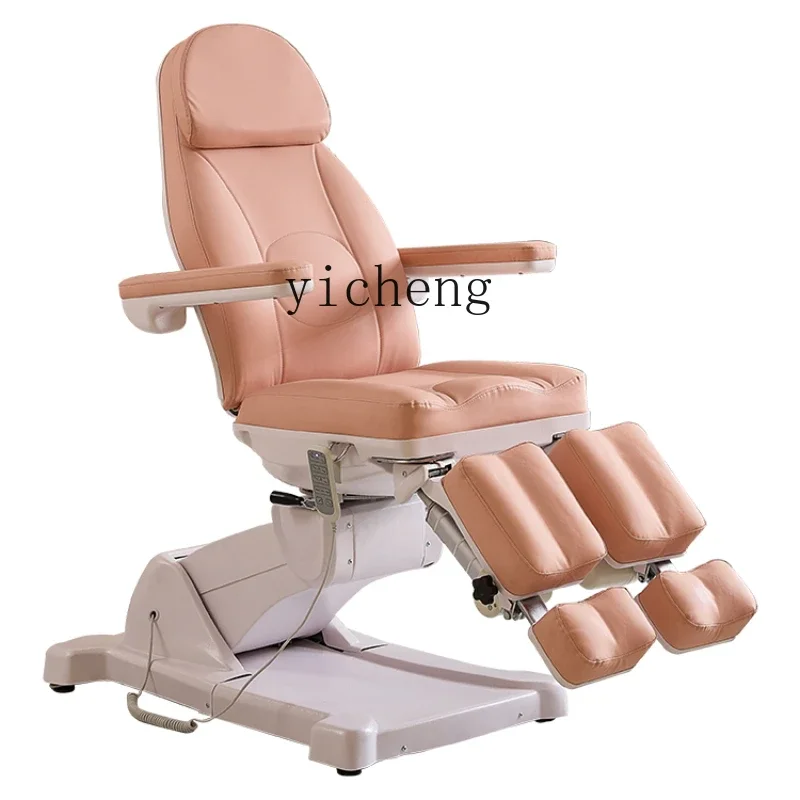 

TQH Professional Pedicure Chair Foot Therapy Tattoo Foot Soaking Bed with Rotating Electric Lifting Beauty Nail Bed