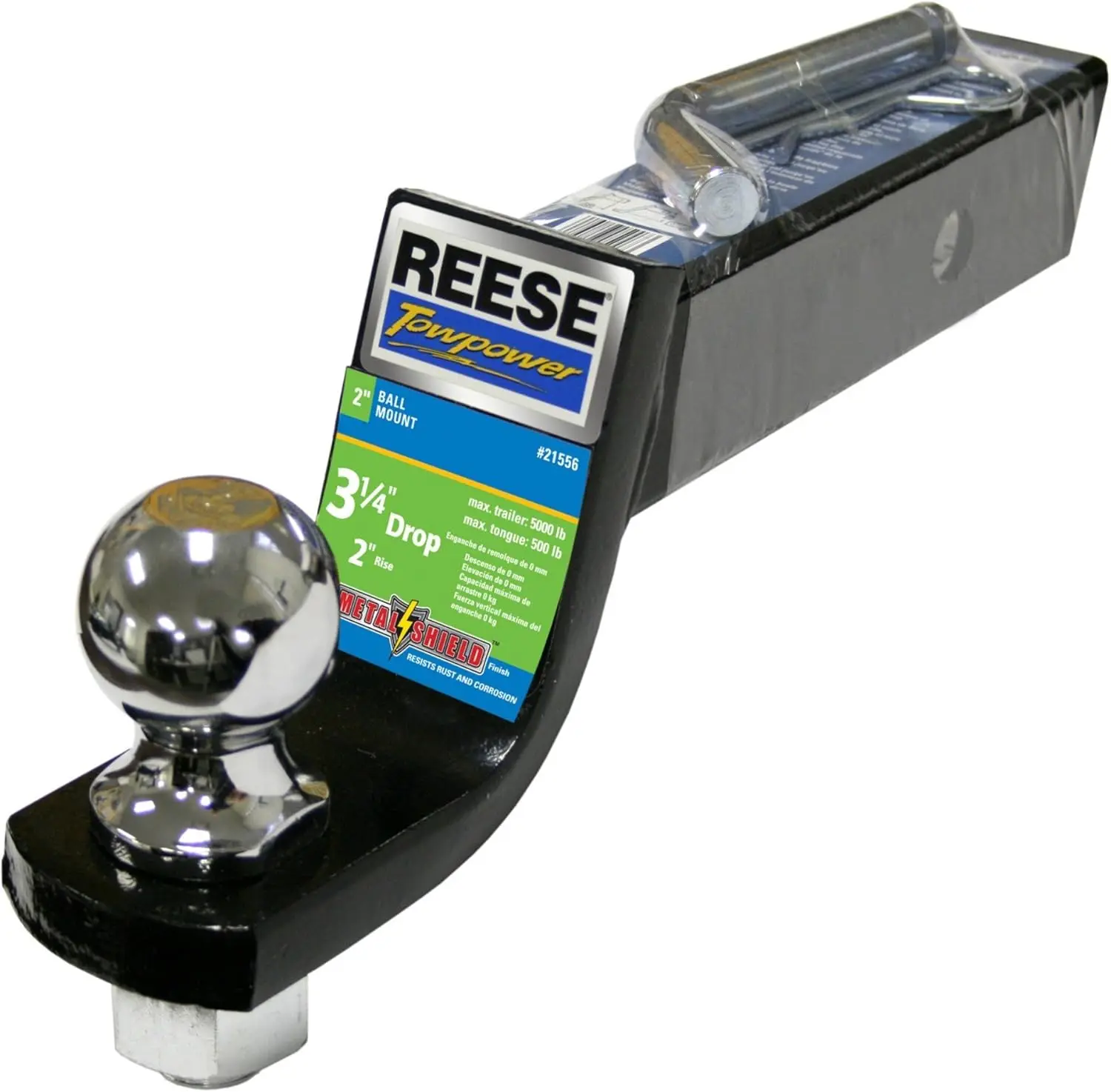 

Towpower 21556 Trailer Hitch Drawbar, 2' Receiver, 3.25' Drop, 5000 lbs, Includes Ball & Pin