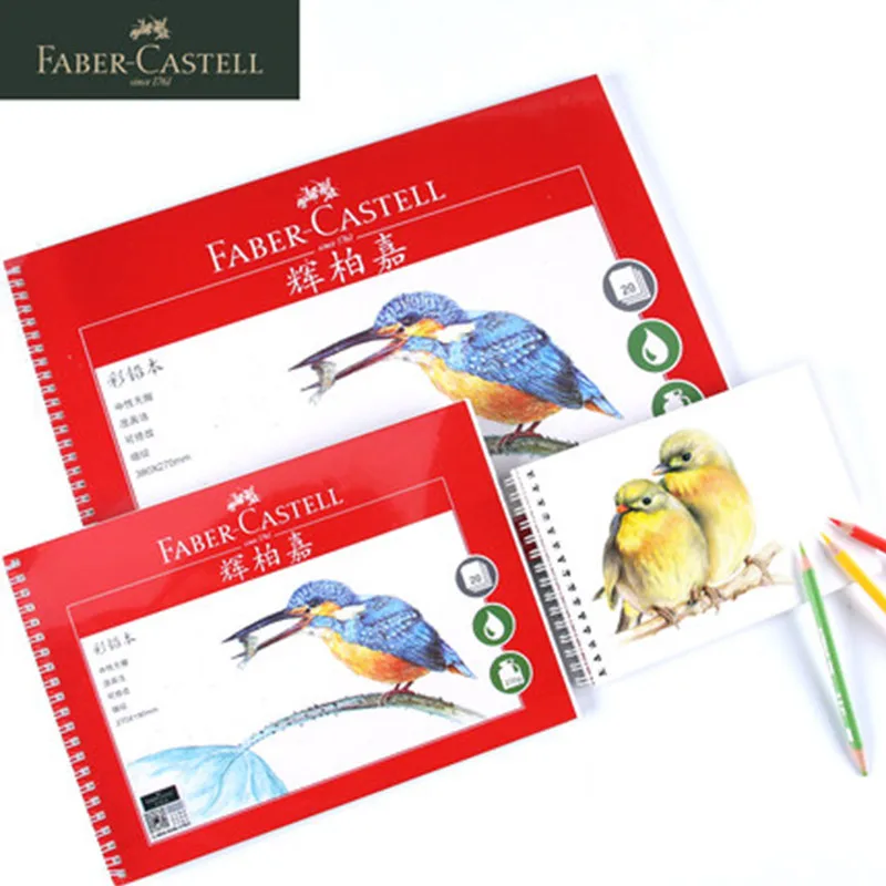 Faber-Castell 230g Colored Pencil Book Fine Grain 32K/16K/8K Travel Hand-Painted Watercolor/Oily Color Lead Painting Book/Papers