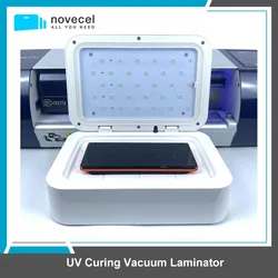 NOVECEL UV Curing Vacuum Laminating Machine for Flat/ Curved Screen Cell Phone UV Film Laminator Screen Protector Bubbles Remove