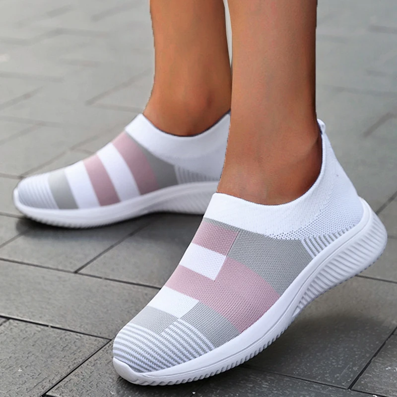 Fashion Women Casual Shoes Breathable Shoes For Women Slip On Platform Sneakers Leisure Outdoor Zapatillas Mujer Ladies Loafers